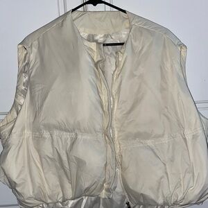 Women's Cream Puffer Vest